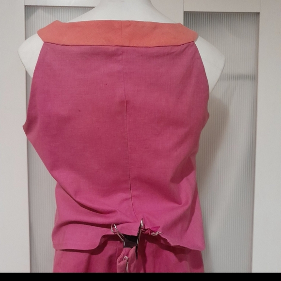 Gantos - vintage 2 piece skirt set, pink & orange tank top w/ pink skirt (12/14) - Picture 6 of 7